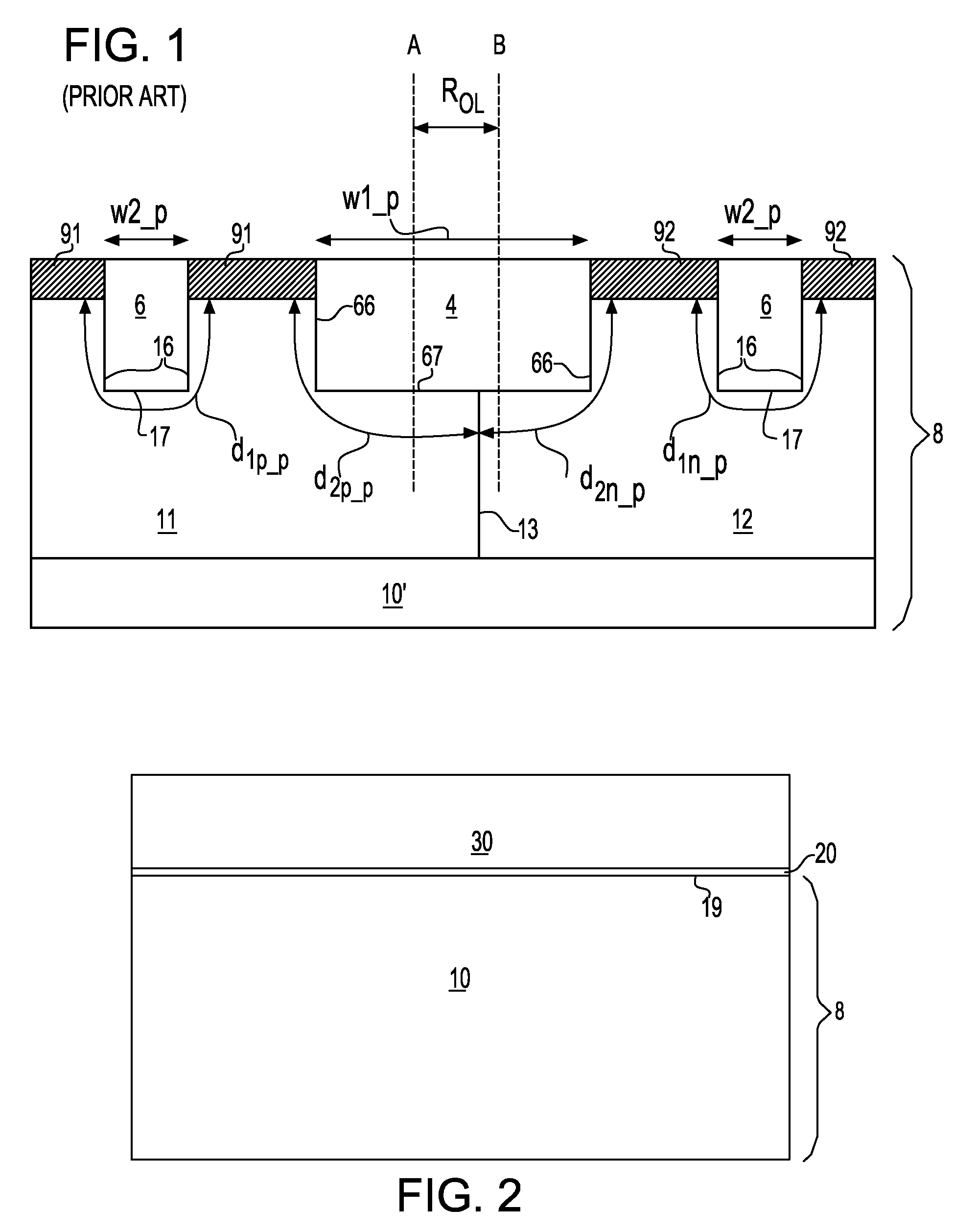 Self-aligned and extended inter-well isolation structure
