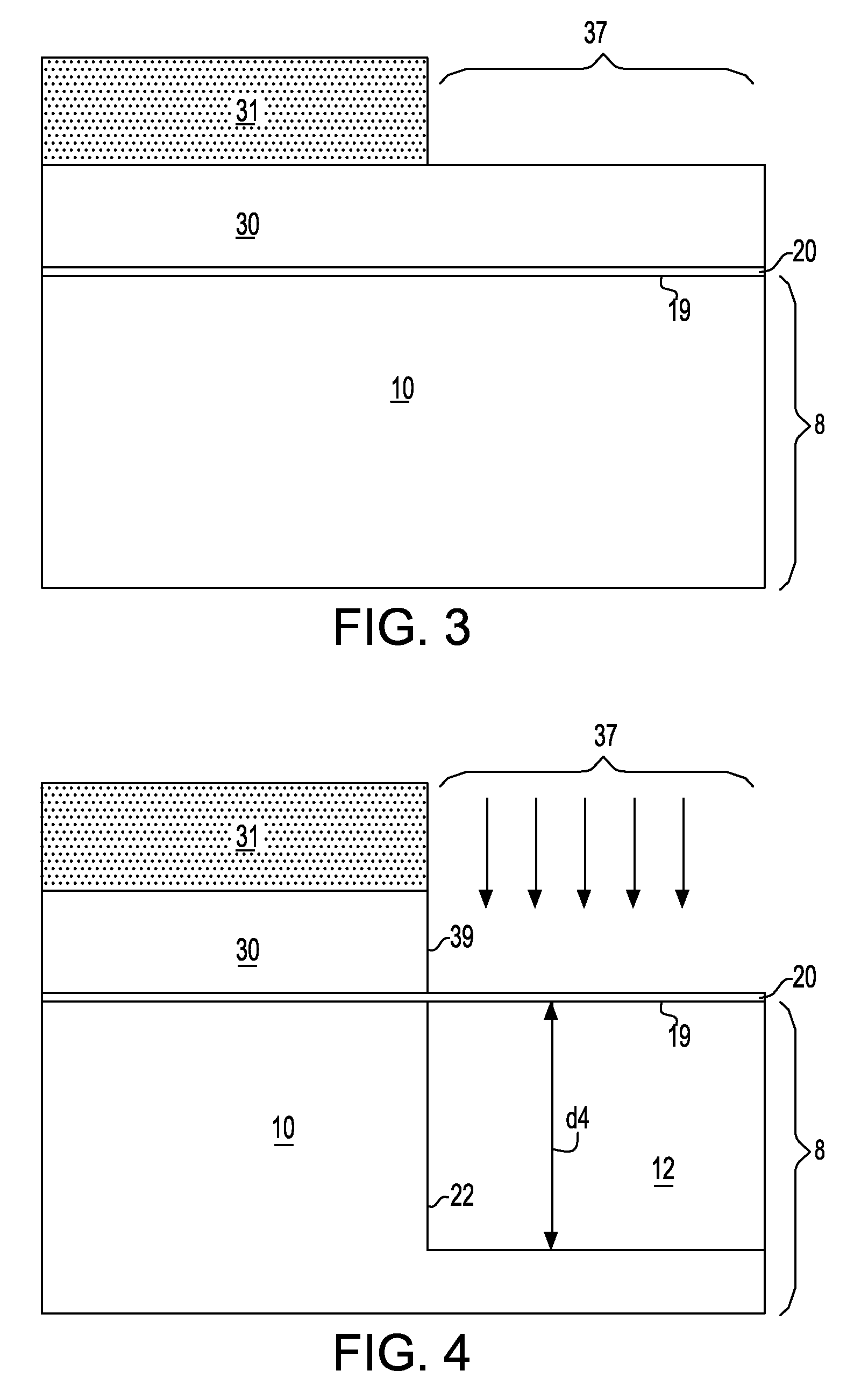 Self-aligned and extended inter-well isolation structure