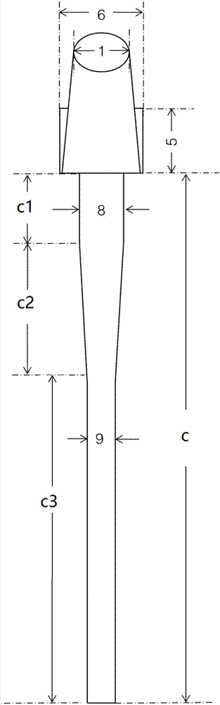 Modular non-cemented femoral stem prosthesis suitable for Chinese ddh patients