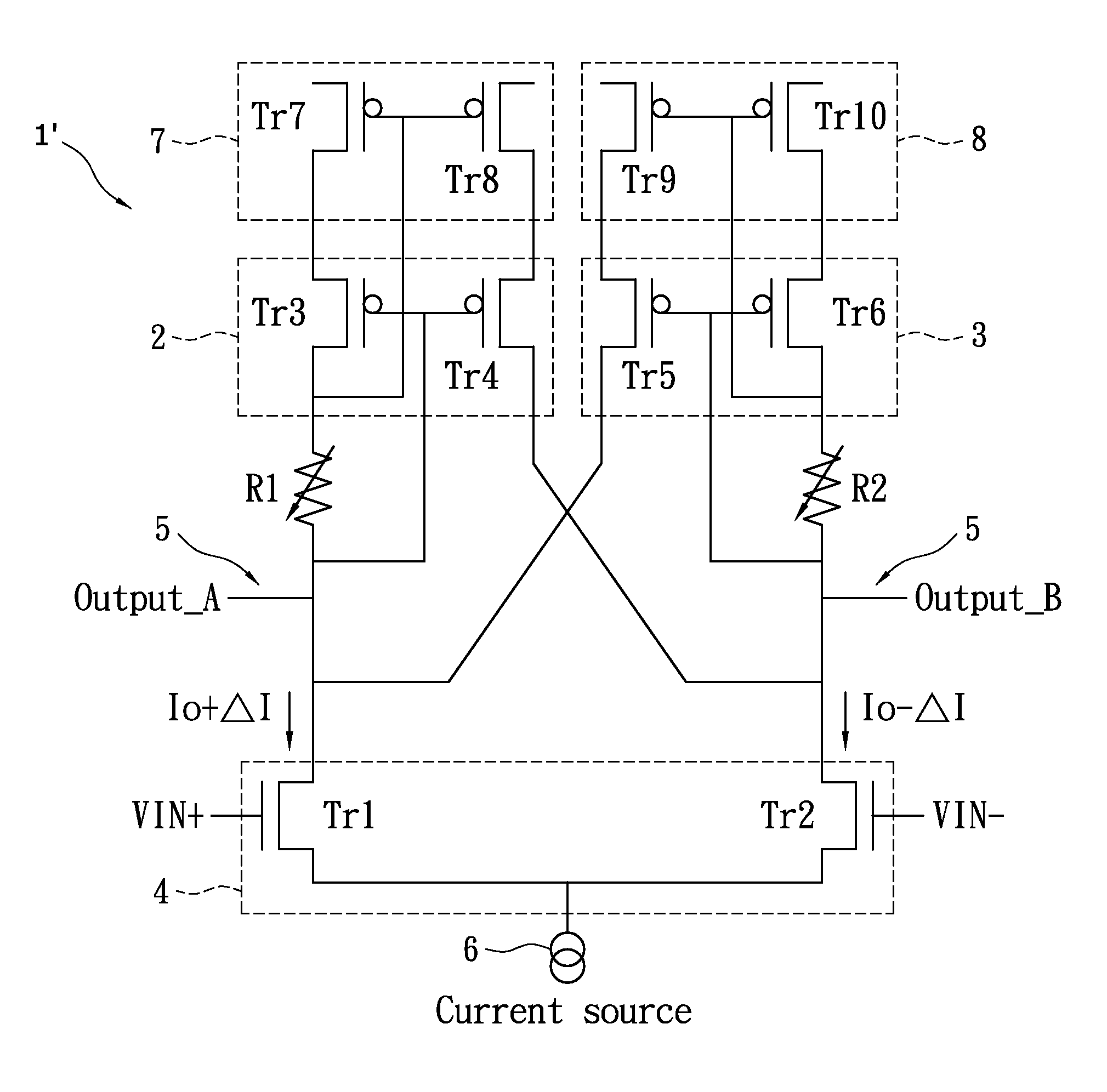 Operational amplifier circuit structure