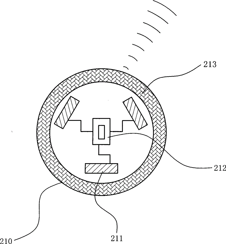 Package body capable of realizing signal emission function by power generation device