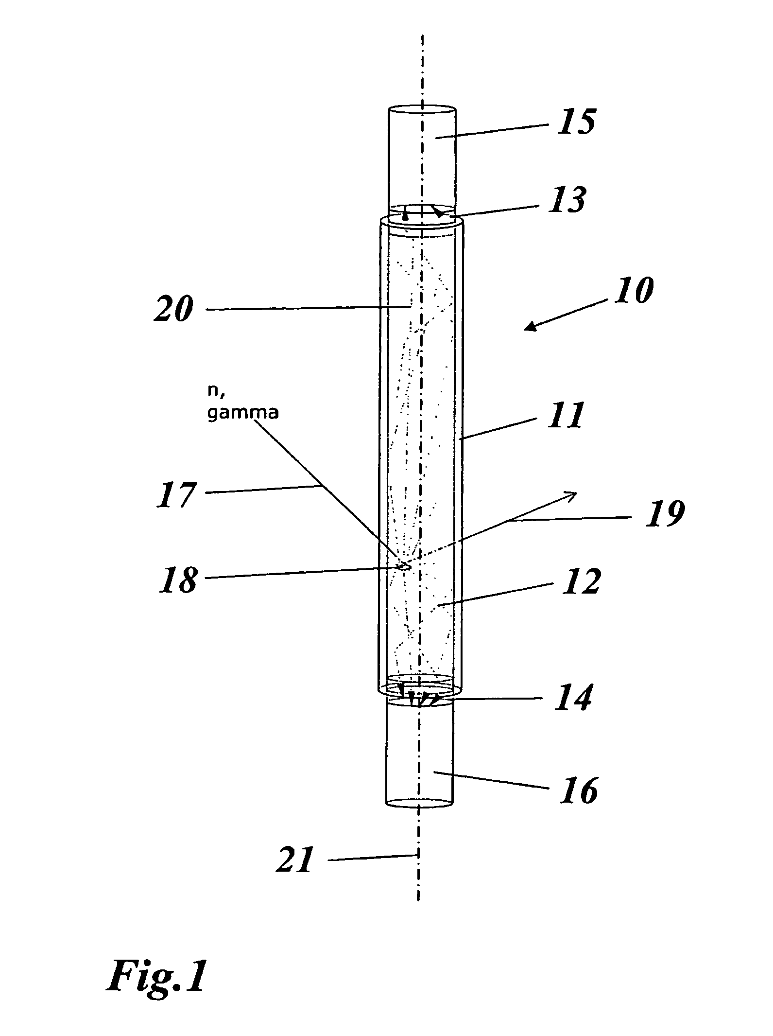 Method for monitoring an unknown container or the contents in a volume, monitoring system for being used with said method, and radiation detector for such a monitoring system