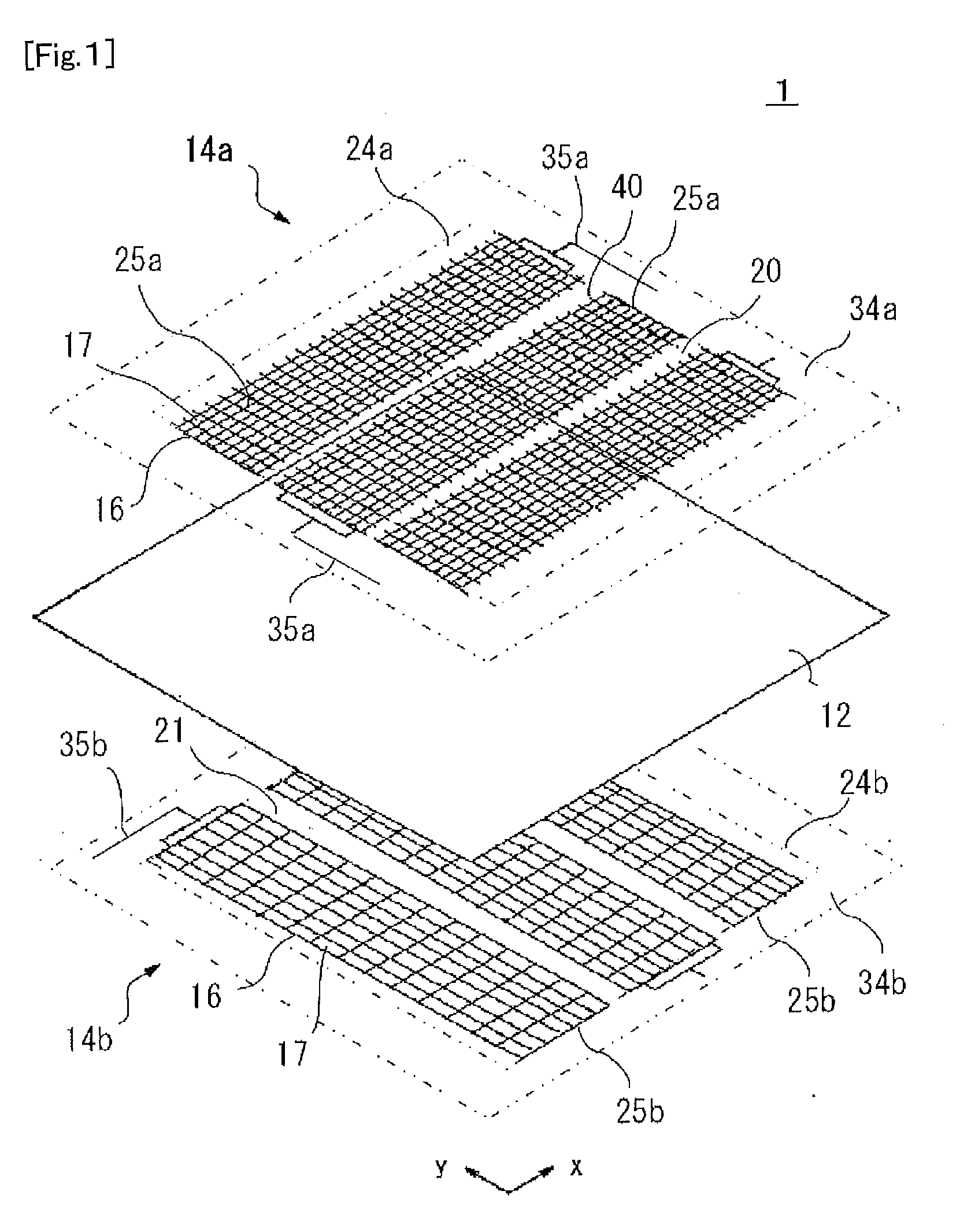 Electrode sheet for capacitance-type touch panel