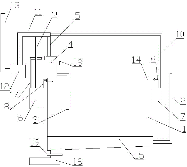 Mercerized weak waste alkali recycling and utilizing device