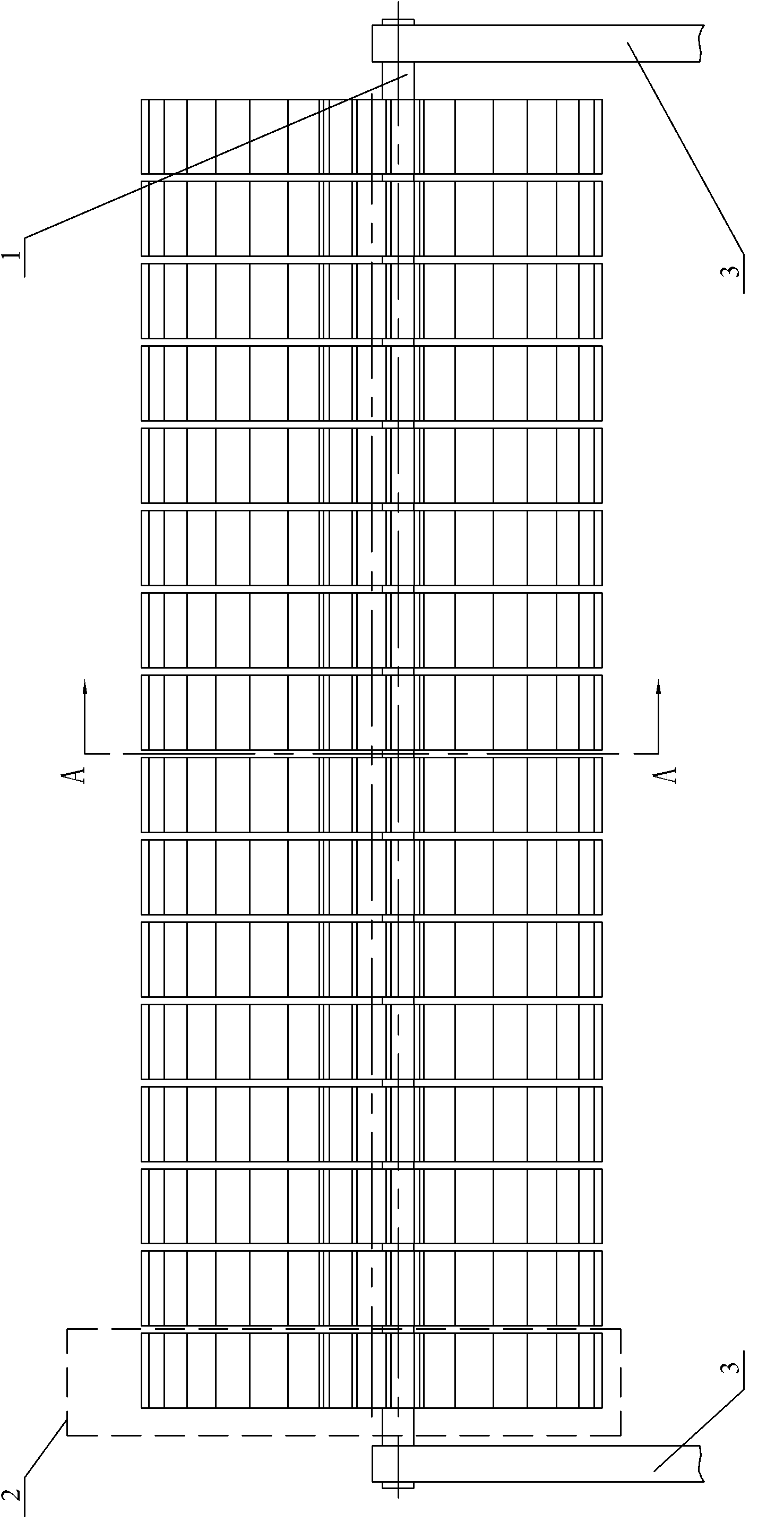 Ice breaking and snow removing device detachably arranged on driving machine