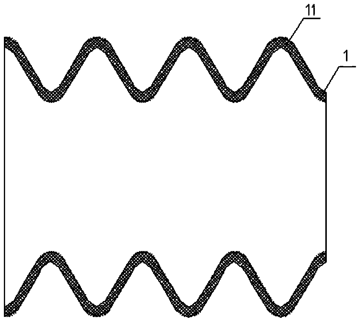 Single-wall corrugated pipe serving as hollow reinforcing rib of structural wall pipe