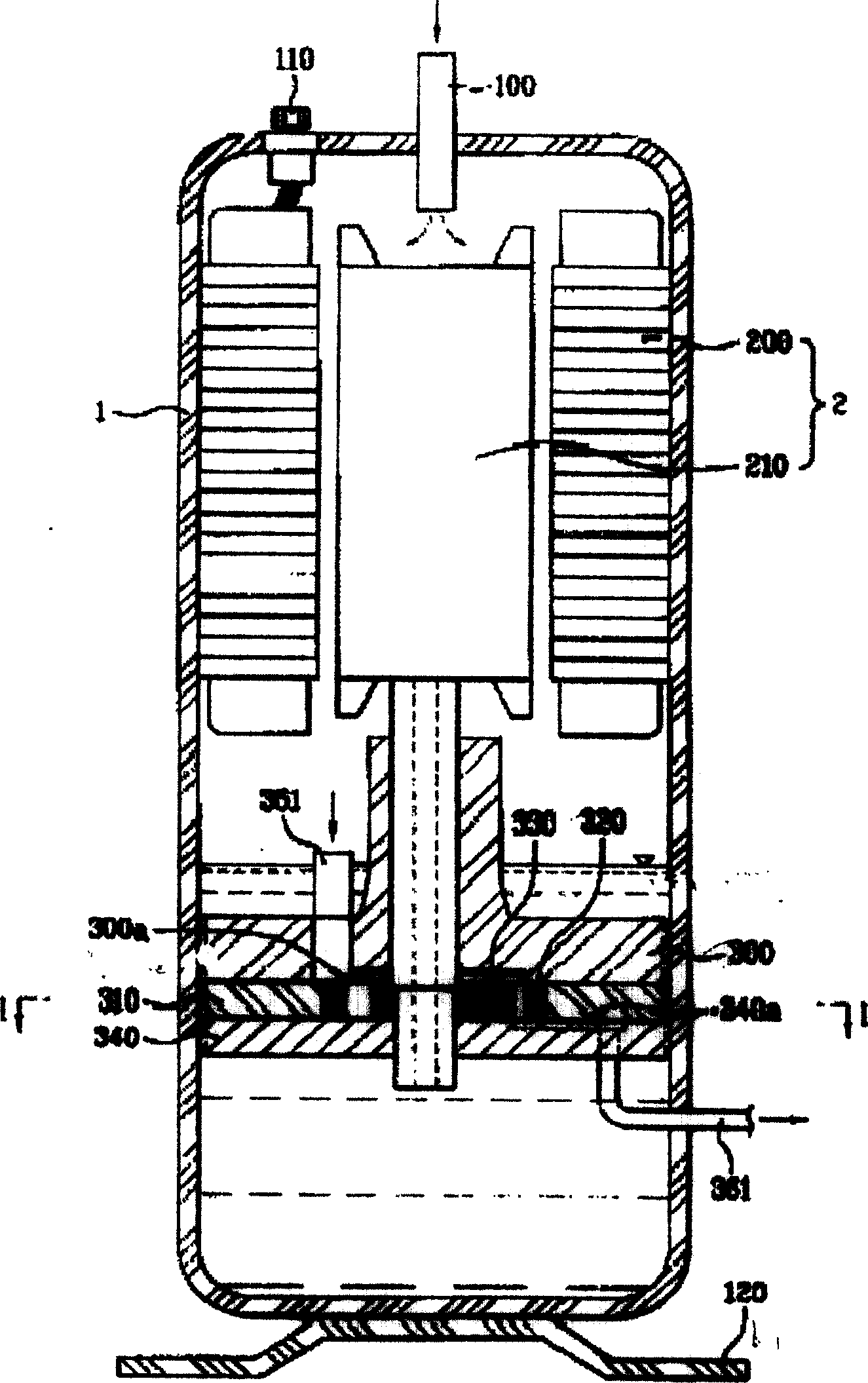 A gear type compressor