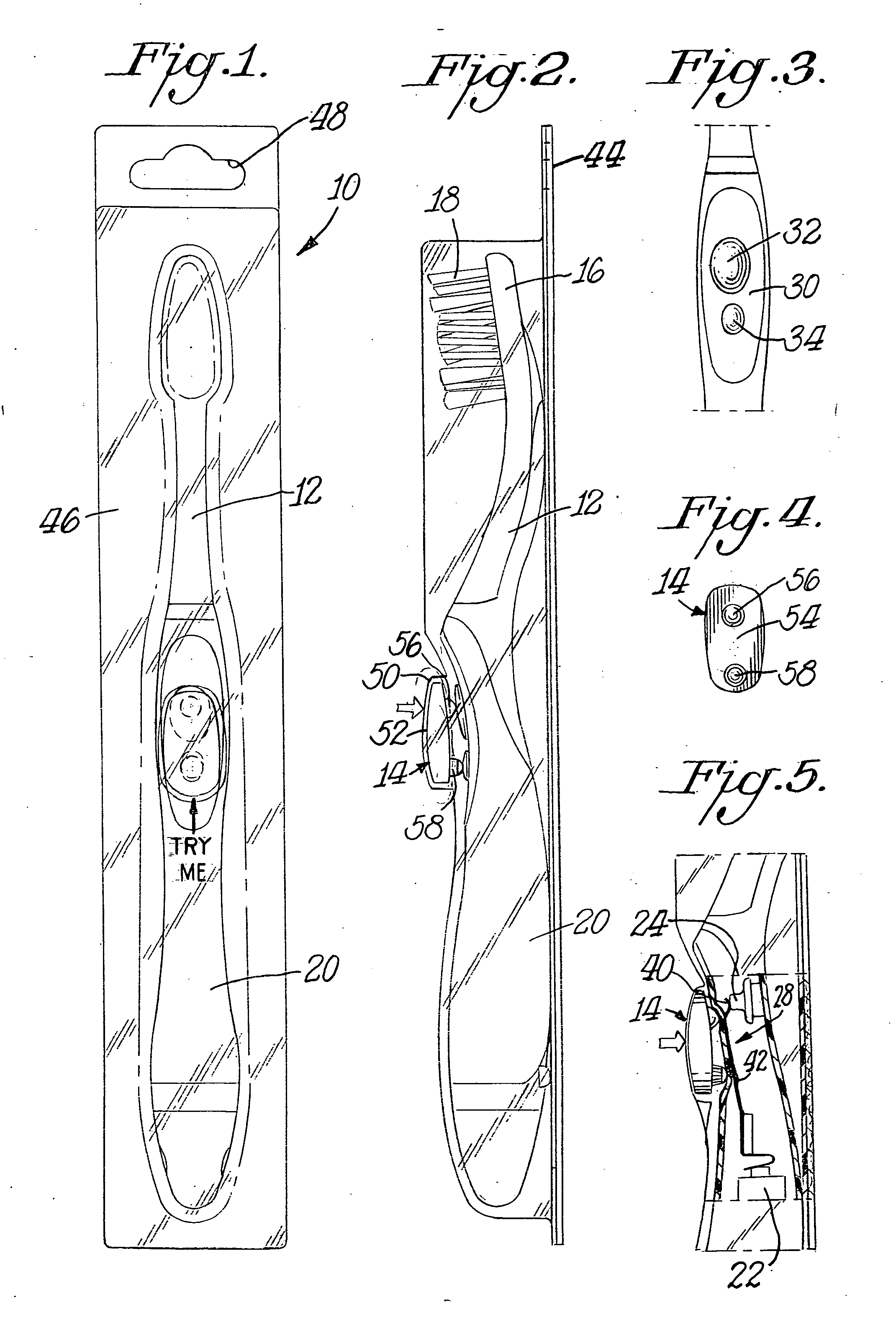 Powered toothbrush with test button