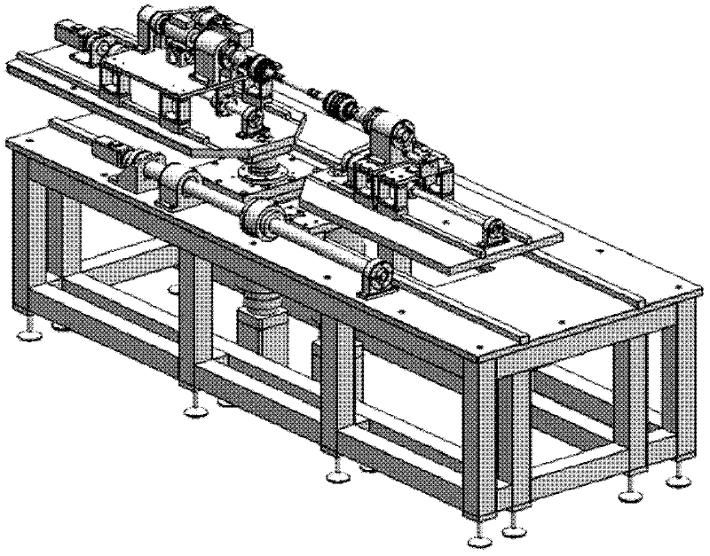 Test table for five-function test of driving shaft assembly of constant velocity universal joint