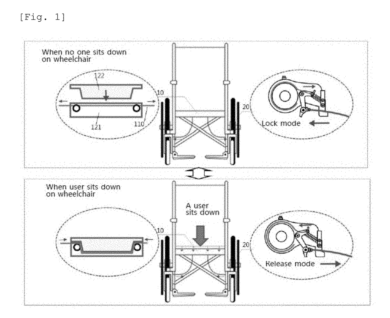 Wheelchair brake system