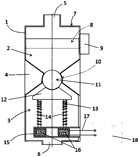 Volume inductive metering valve