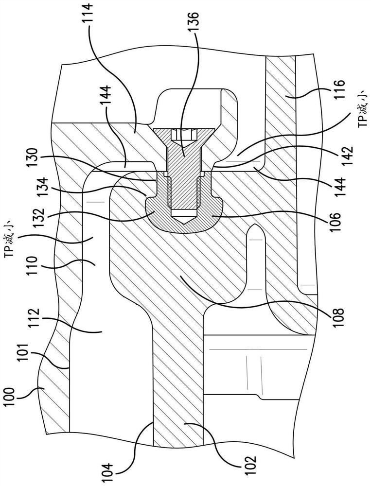 Switching device with reduced partial discharge and improved three-phase point characteristics