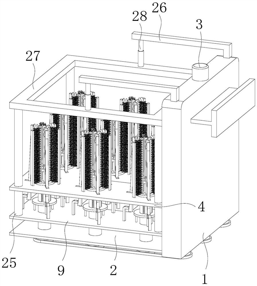 Test tube cleaning device for biological experiments