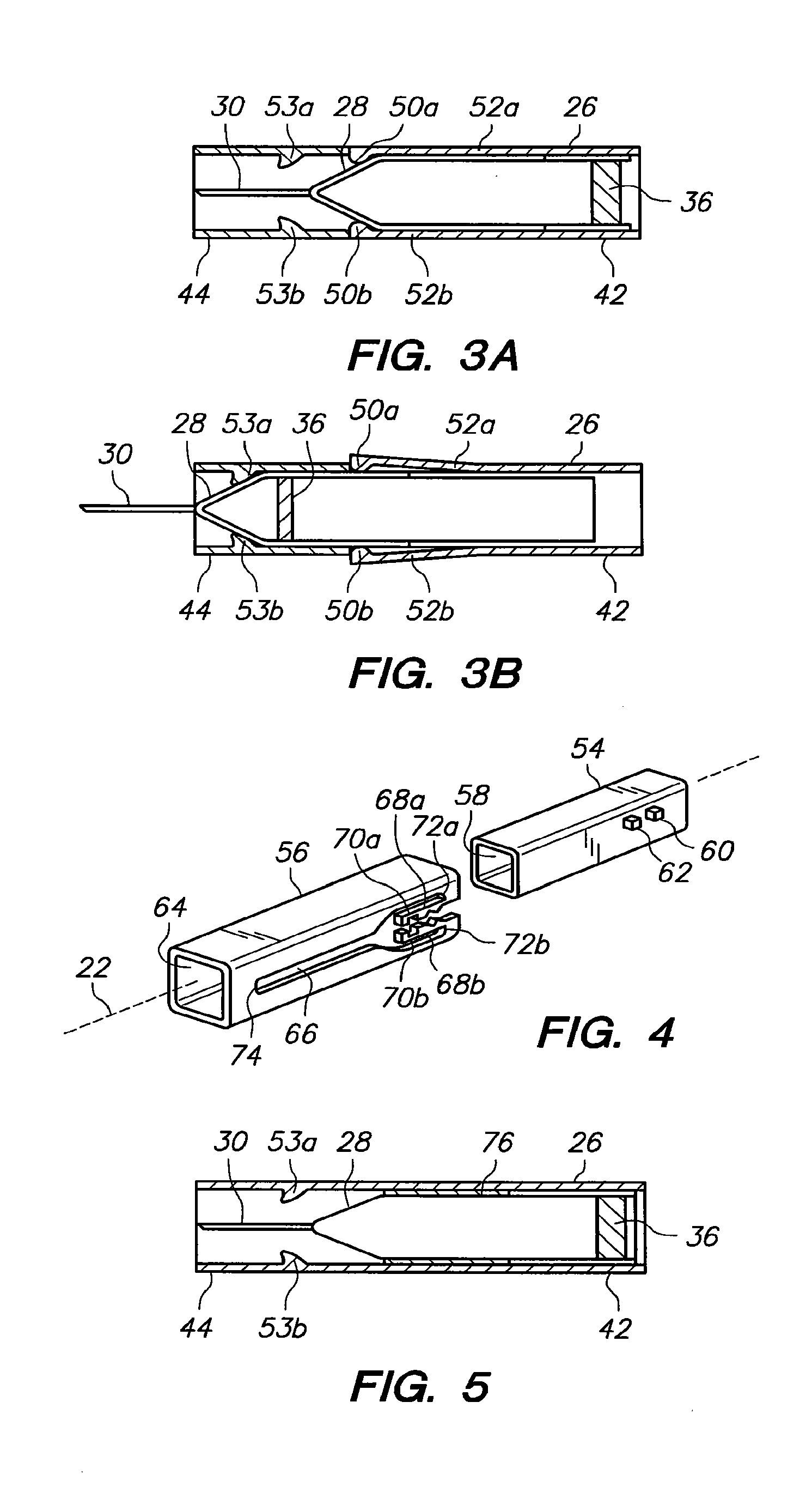 Cassette for a hidden injection needle