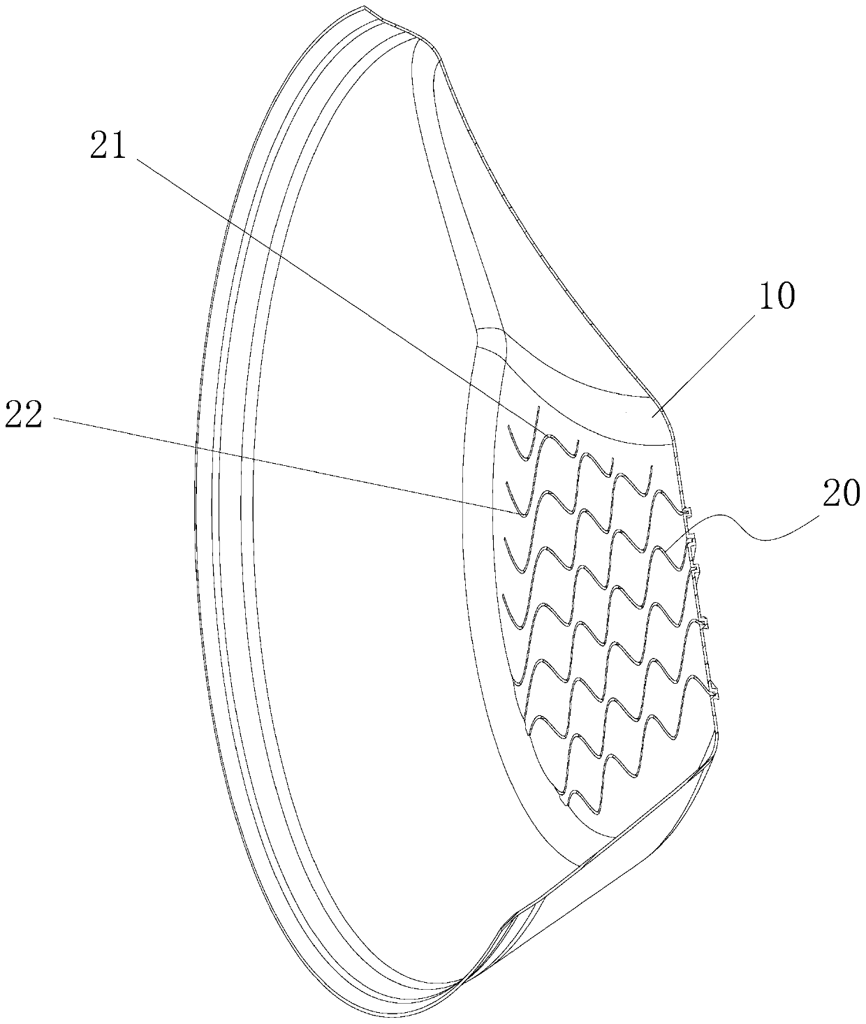 Washing machine door structure and washing machine having same