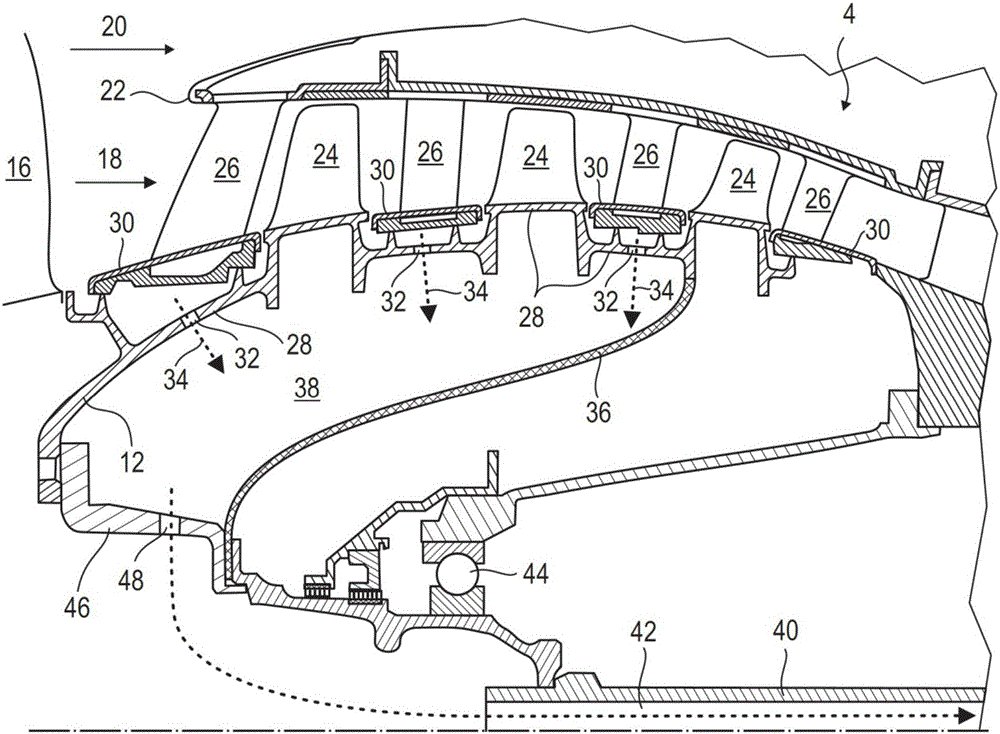 Perforated drum of an axial turbine-engine compressor