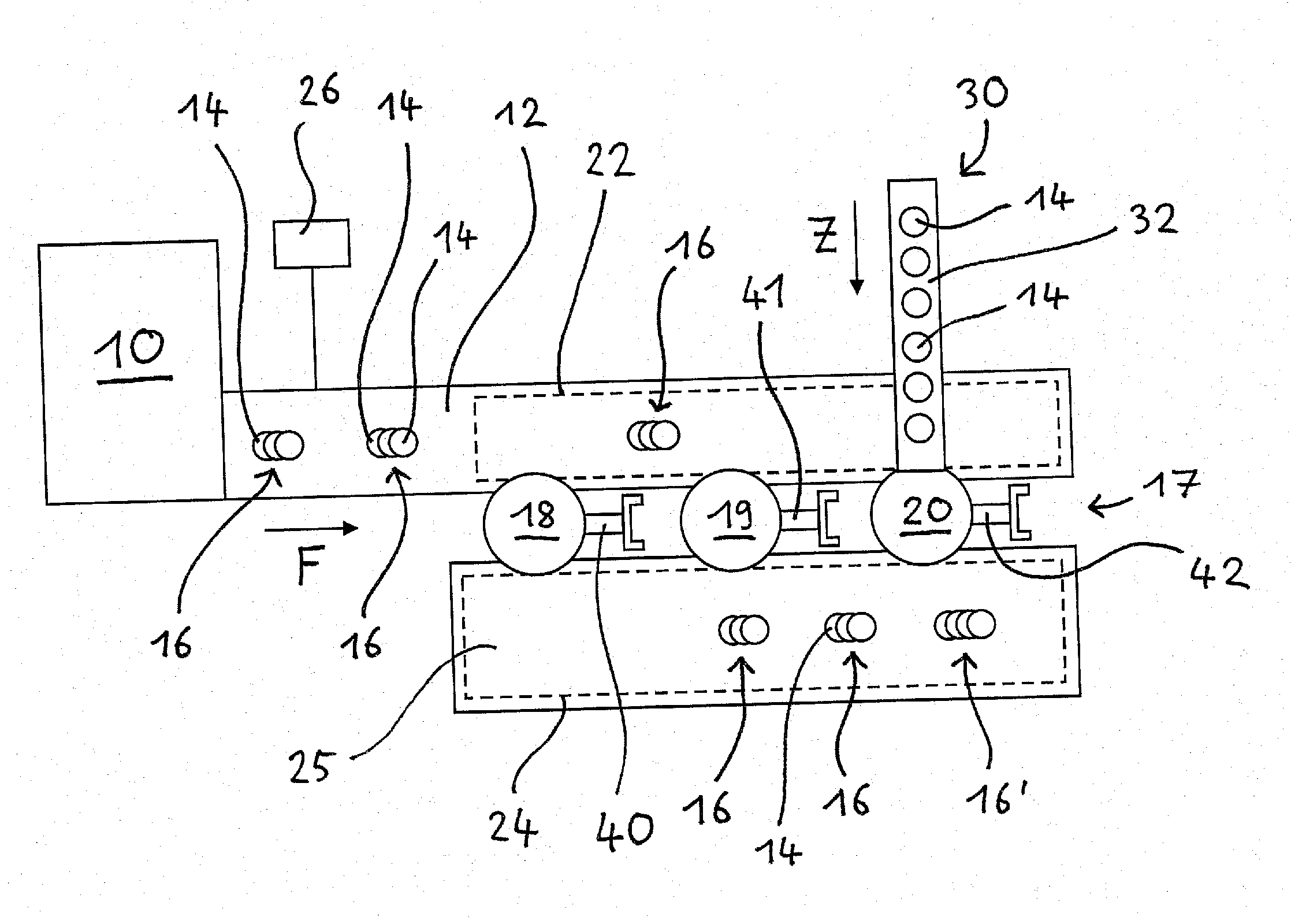 Apparatus for handling portions of products