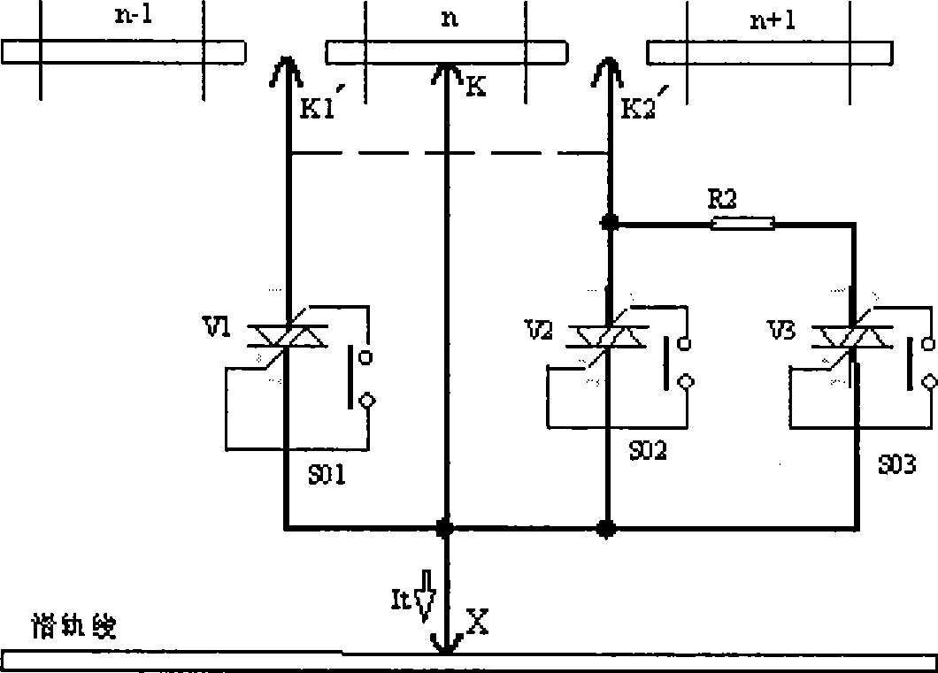 Thyristor resistor transition switching on-load tap-changer