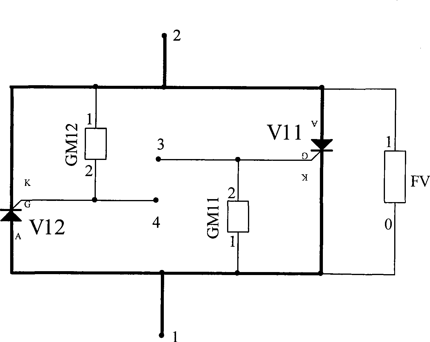 Thyristor resistor transition switching on-load tap-changer