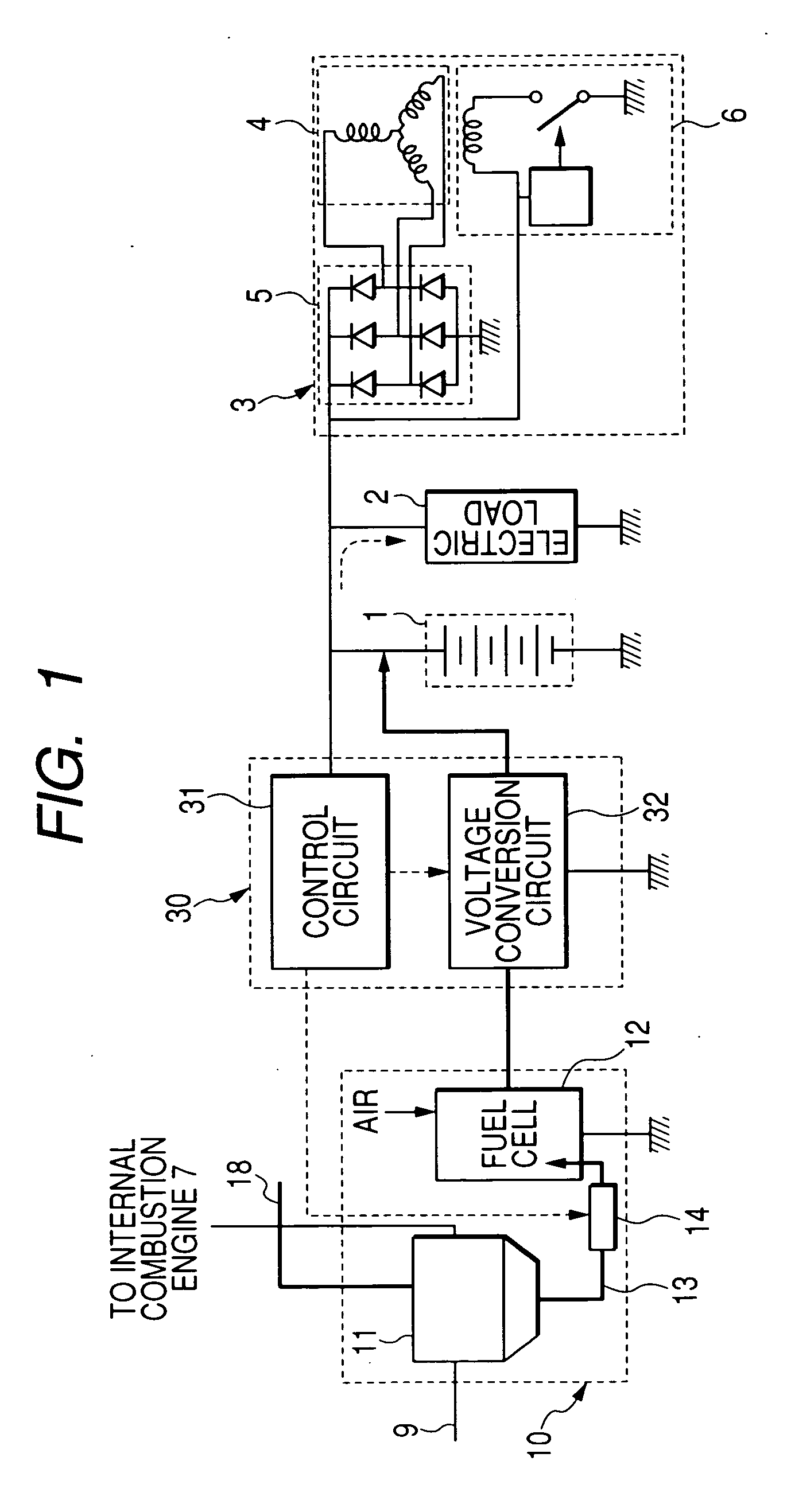 Electric power generation system for vehicle
