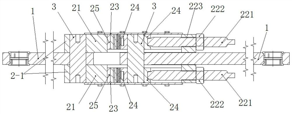 Pull rod device used for steel tapping machine and assembling method of pull rod device