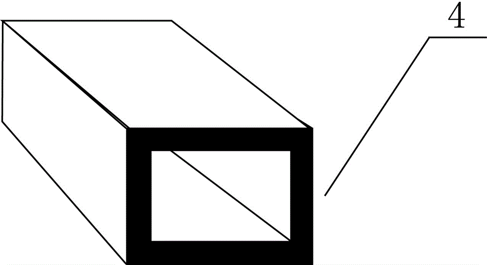 Homocentric-squares-shaped imbedding composite hammer made of abrasion-resisting materials