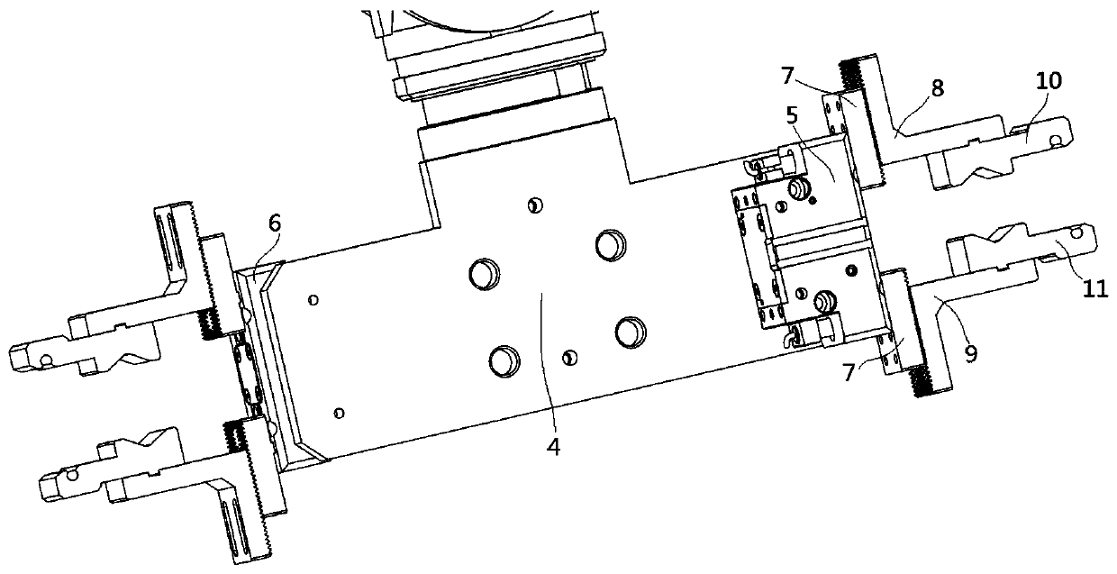 Automatic feeding and discharging production line for square steel