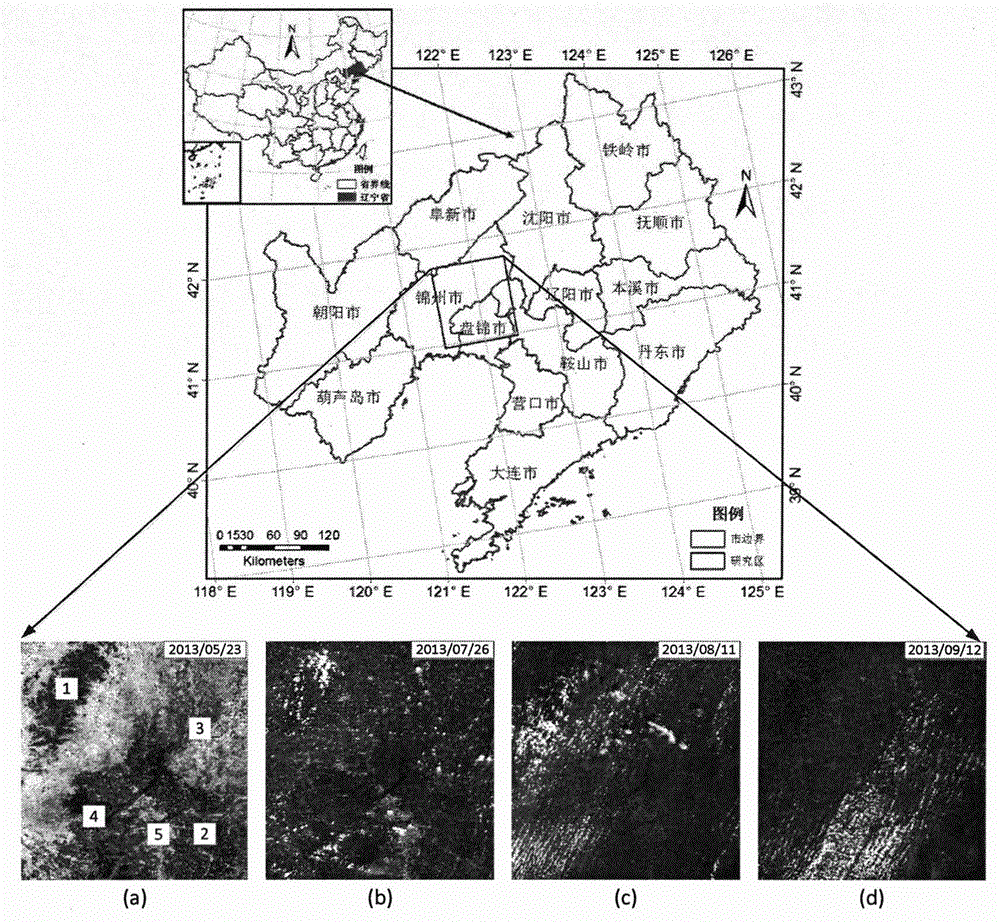 Landsat8 and MODIS fusion-construction high space-time resolution data identification autumn grain crop method
