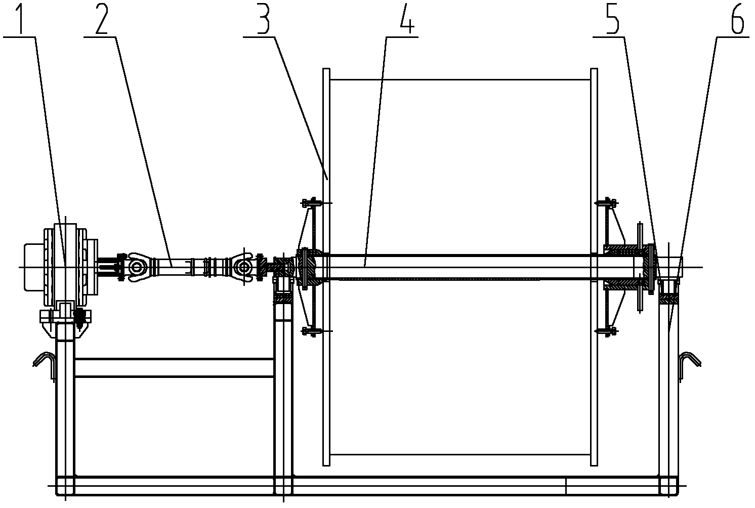 Steel wire rope pre-tightening device and tower crane with same