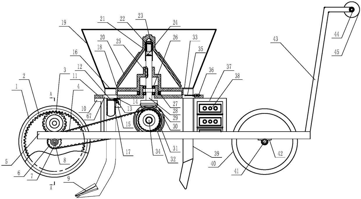 A horizontal turntable electric potato planter capable of compensating for missing seeding