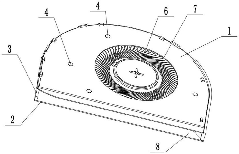 Anti-extrusion heat dissipation fan shell and centrifugal heat dissipation fan