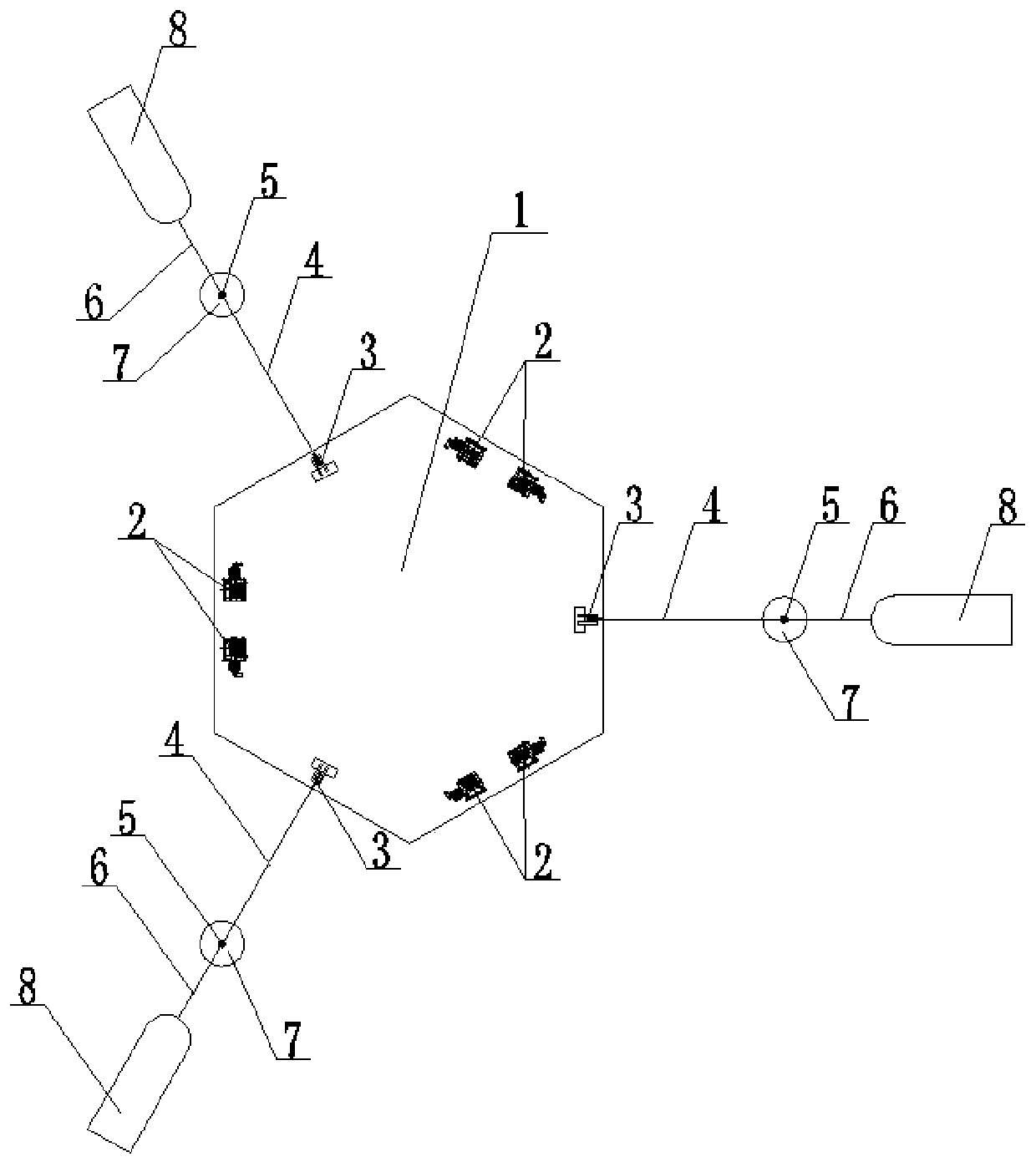 An all-round floating fuel supply system and its operation method