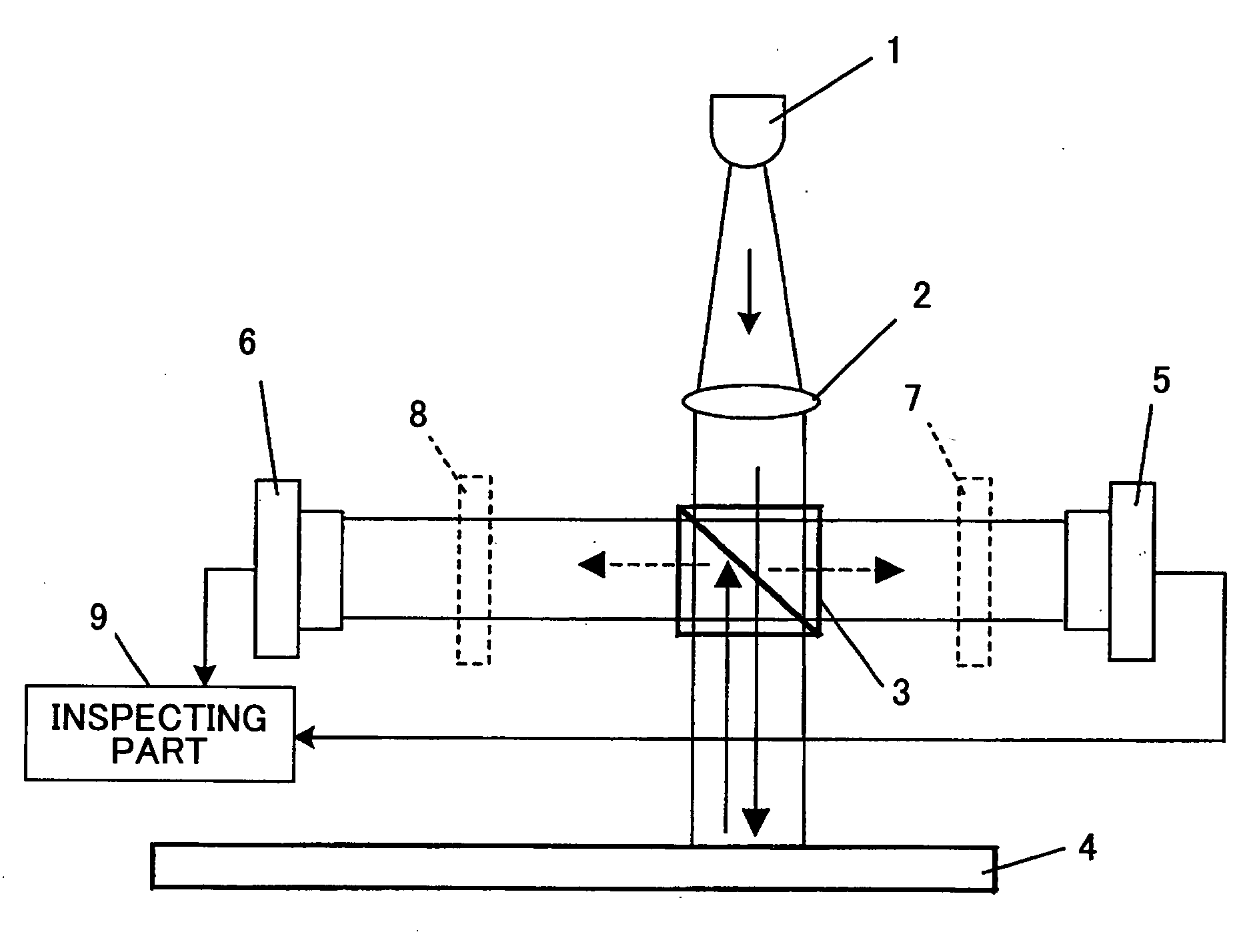 Optical stacked structure inspecting method and optical stacked structure inspecting apparatus