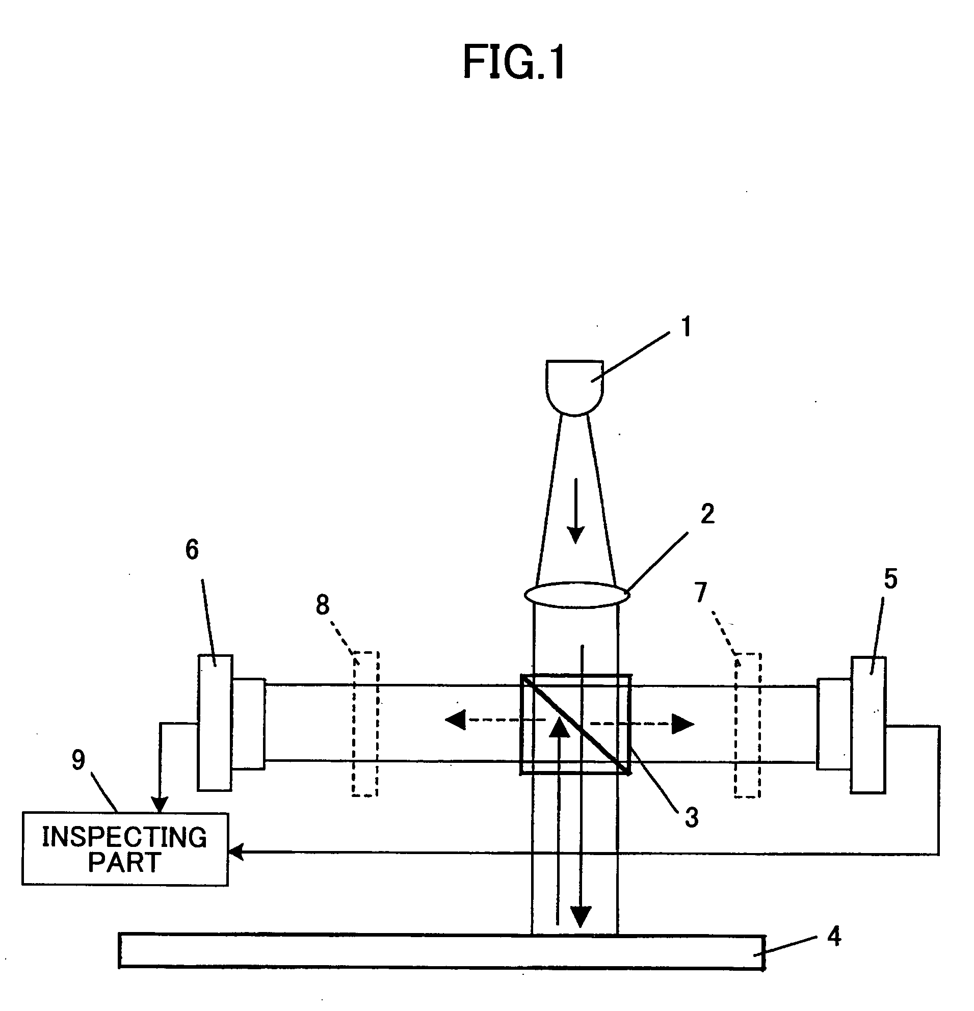 Optical stacked structure inspecting method and optical stacked structure inspecting apparatus