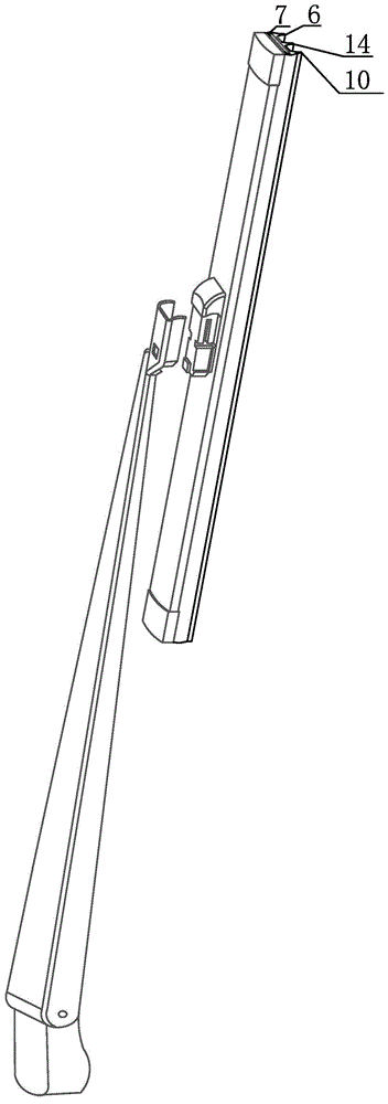 Flexible wall supporting intra-foam supporting windshield wiper rubber strip with three scraping pieces