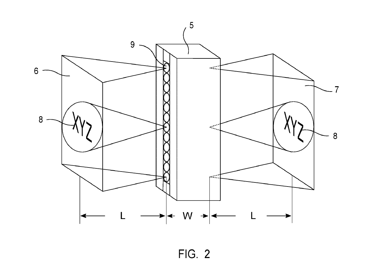 Rod lens array coupled linear radiation detector with radiation coming from a side direction of scintillating material