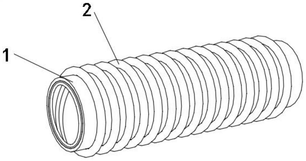 Device convenient for quickly connecting fluoroplastic corrugated pipe