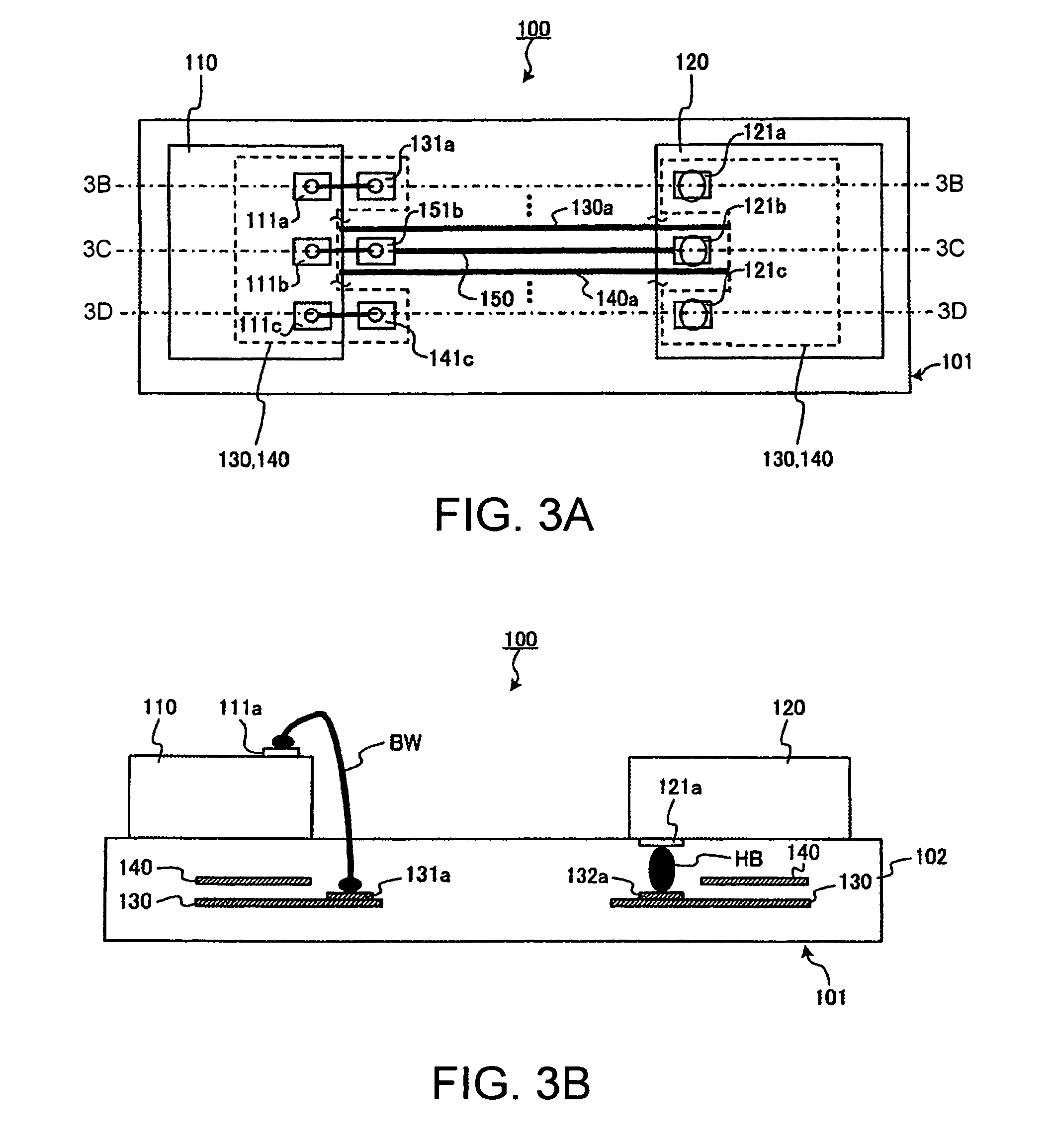 Wiring structure of a substrate