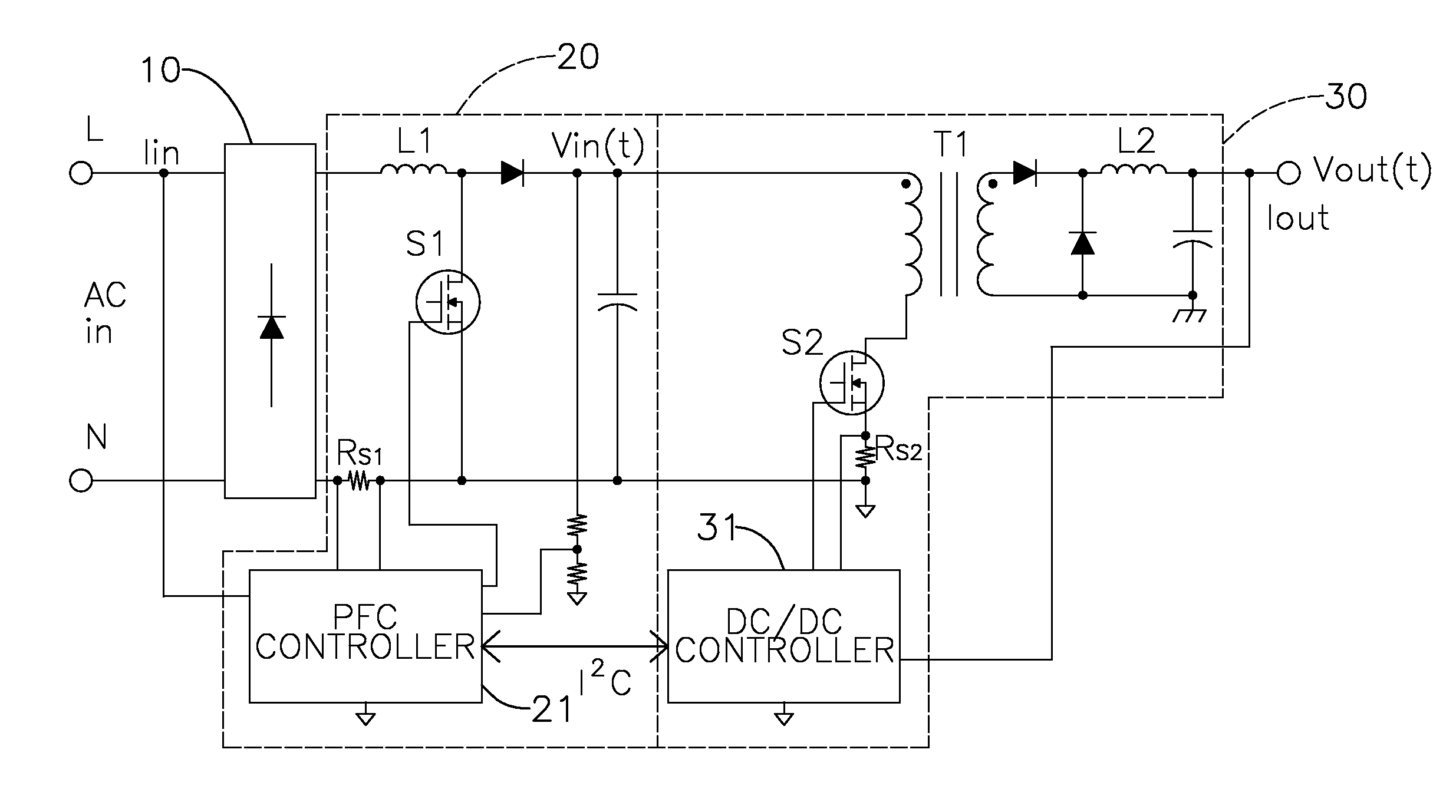 Power supply and method for compensating low-frequency output voltage ripple thereof