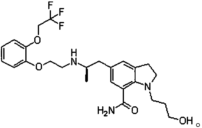 Method for determining silodosin impurities by virtue of HPLC process