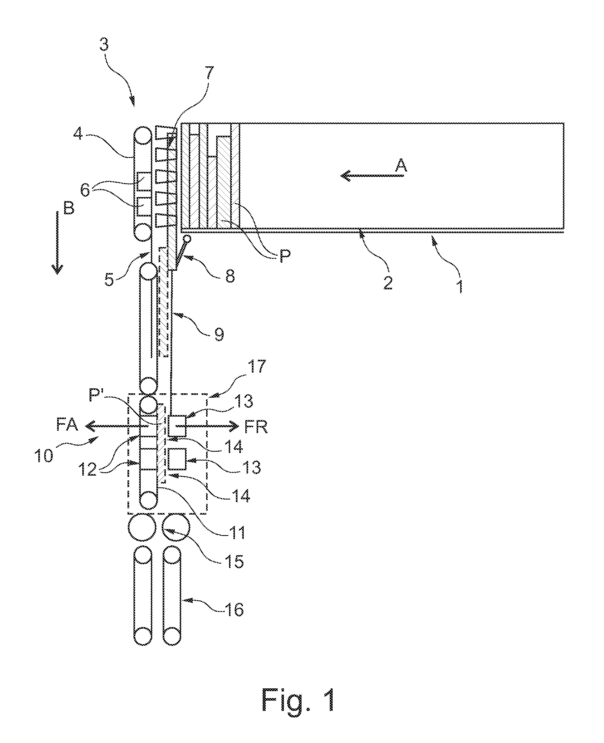 Flat-article feed device and a postal sorting machine