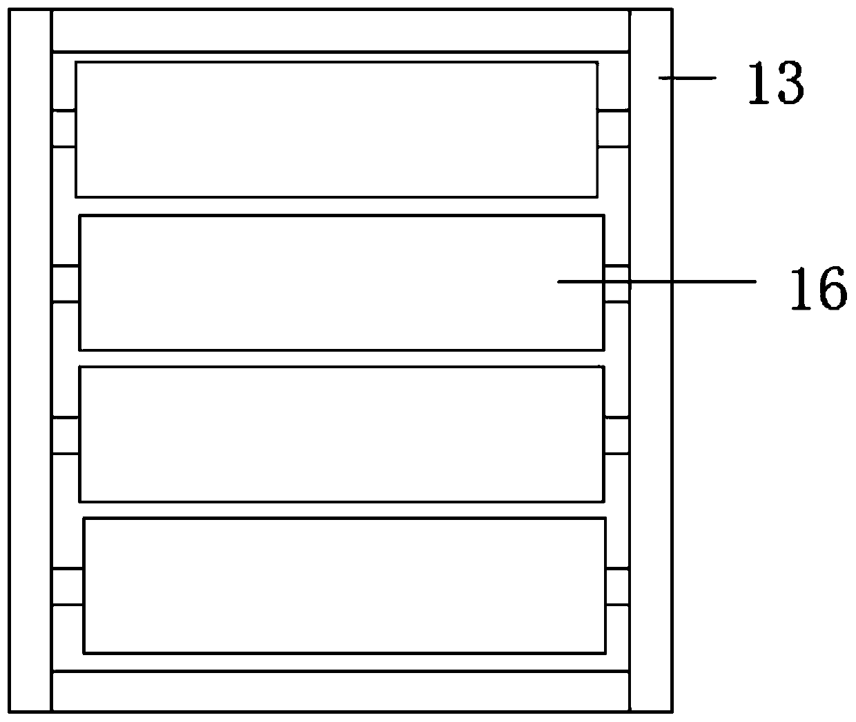 A roller conveying device that can increase the length