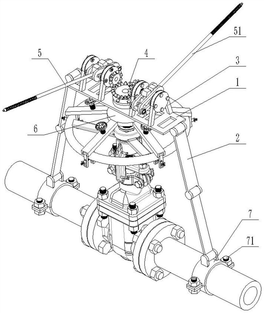 Adjustable labor-saving valve opening and closing device