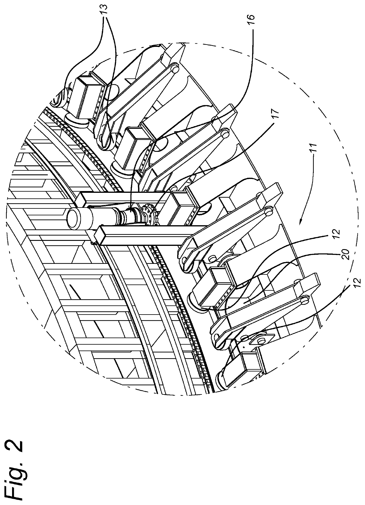 Carrousel with water bearing