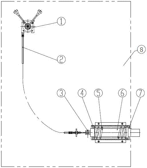Self-resetting telescopic pin device for leveling large arm of paver