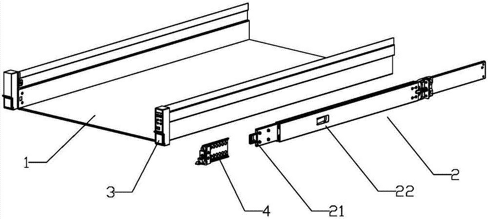 Server slide rail with automatic buckling device