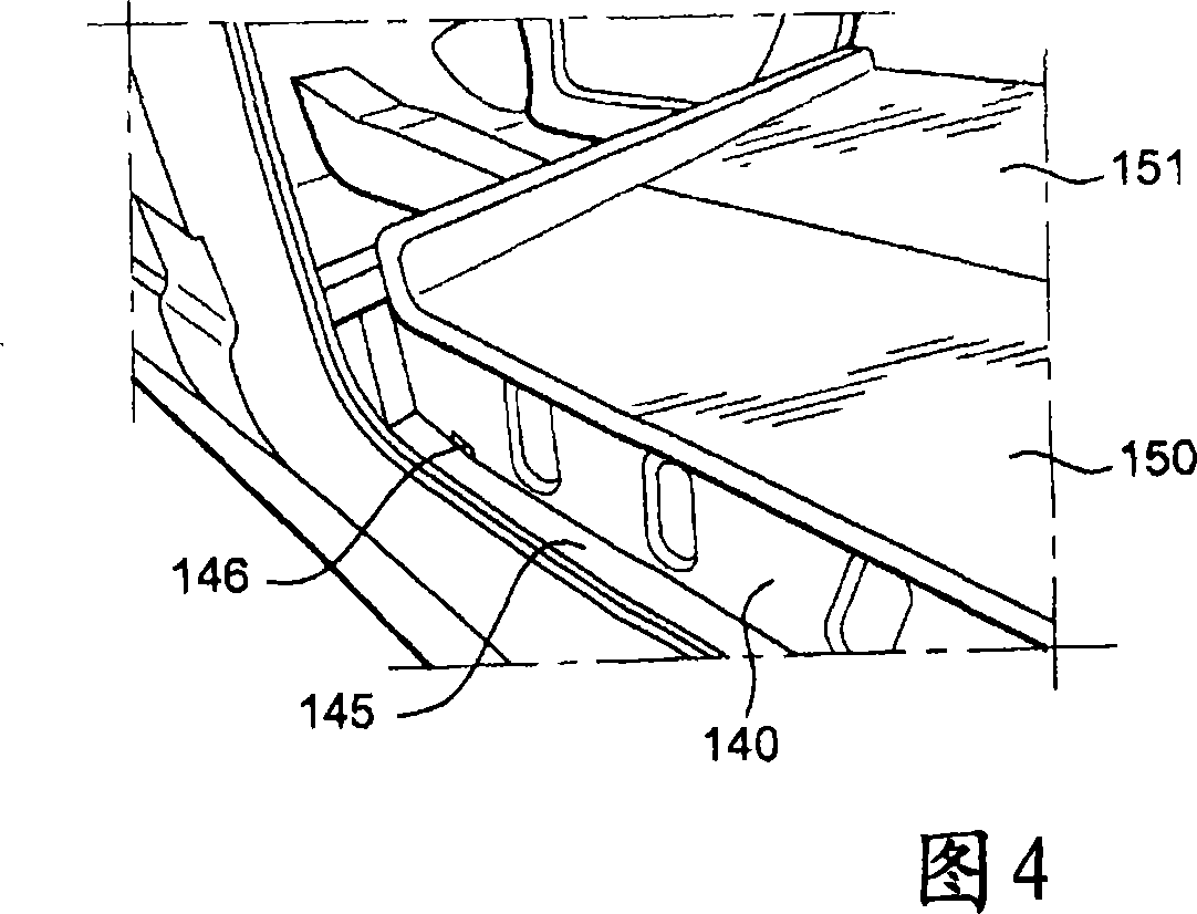 Motor vehicle with carrying goods baseboard structure