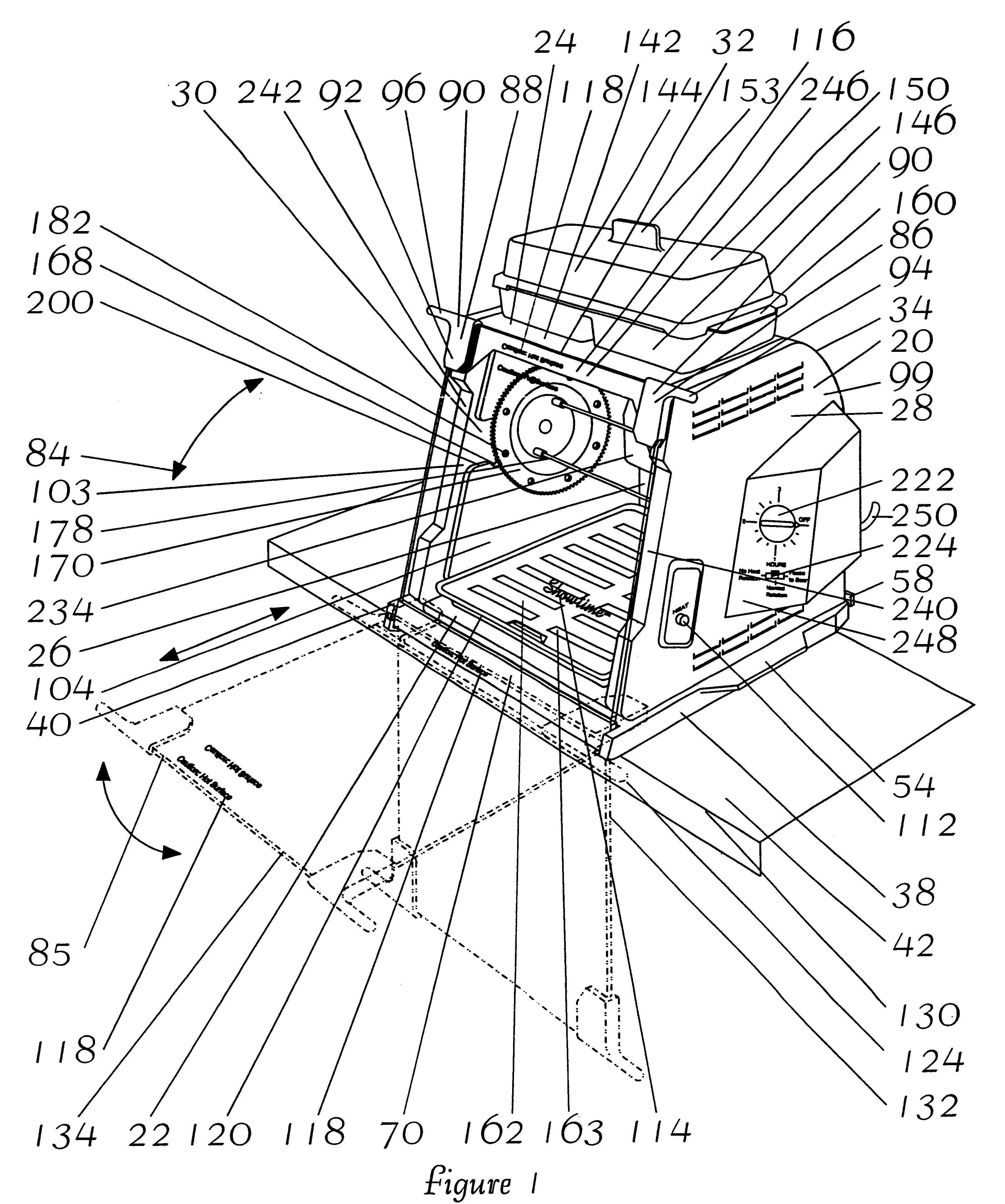 Dual spit rotisserie assembly and method of cooking therewith