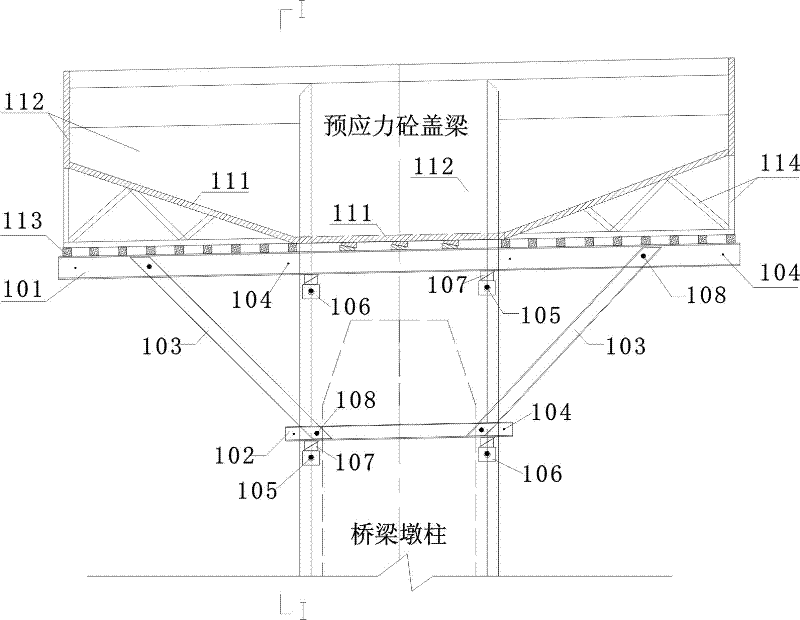 Box-shaped bracket system and its installation method for single-column pier groups of bridges