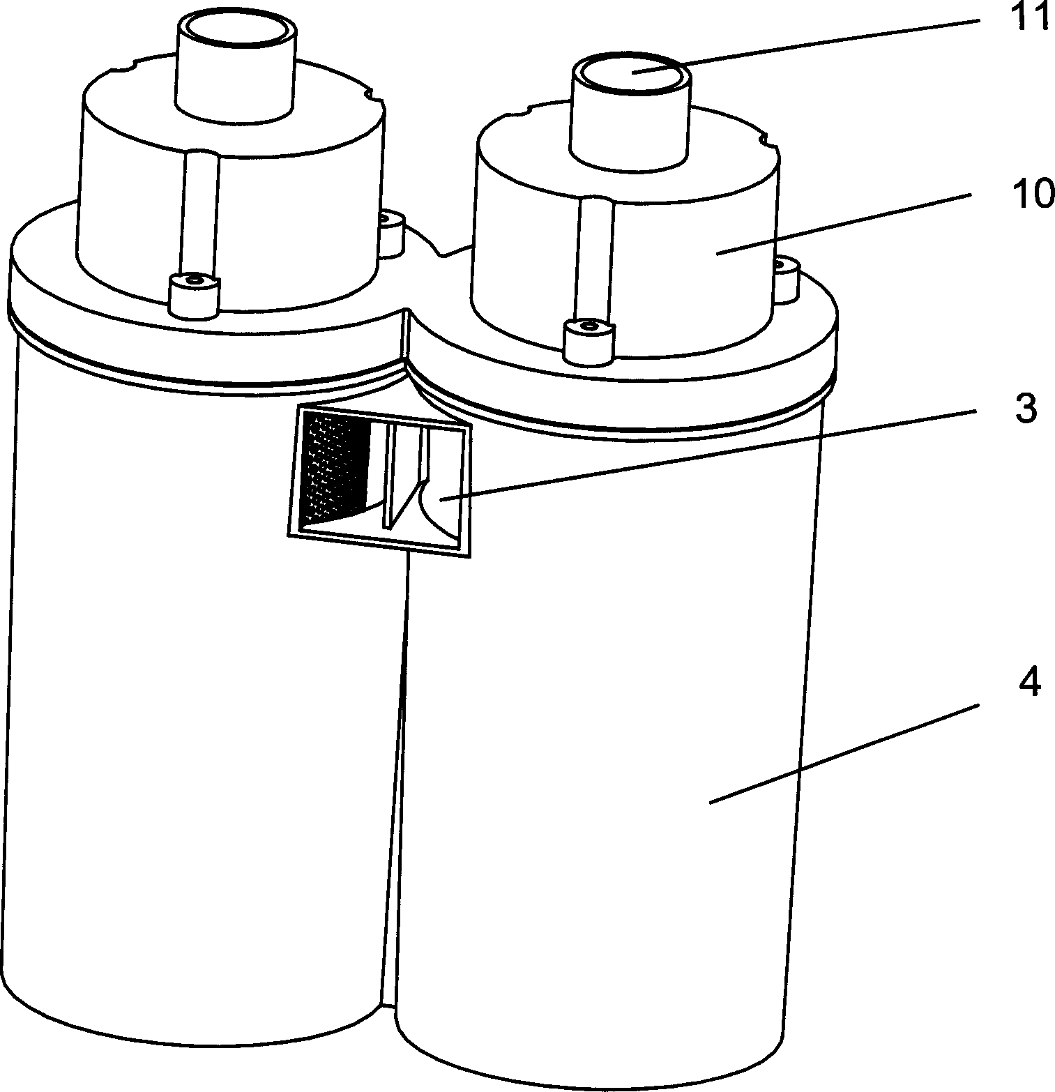 Parallel type dust removing device of vacuum cleaner